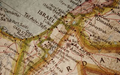 Modern political map of the area of the Holy Land